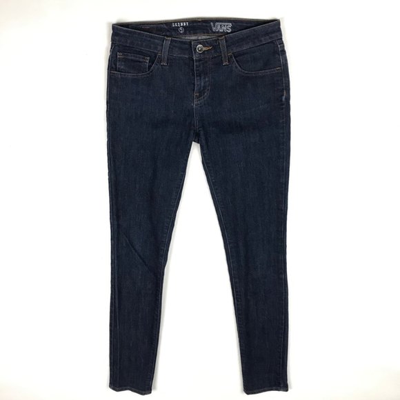 Vans Women's Skinny Jeans - Dark Blue - Picture 1 of 7